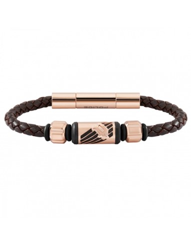 Bracelet Homme Police PJ26466BLC.03A Cuir 19 cm pas cher